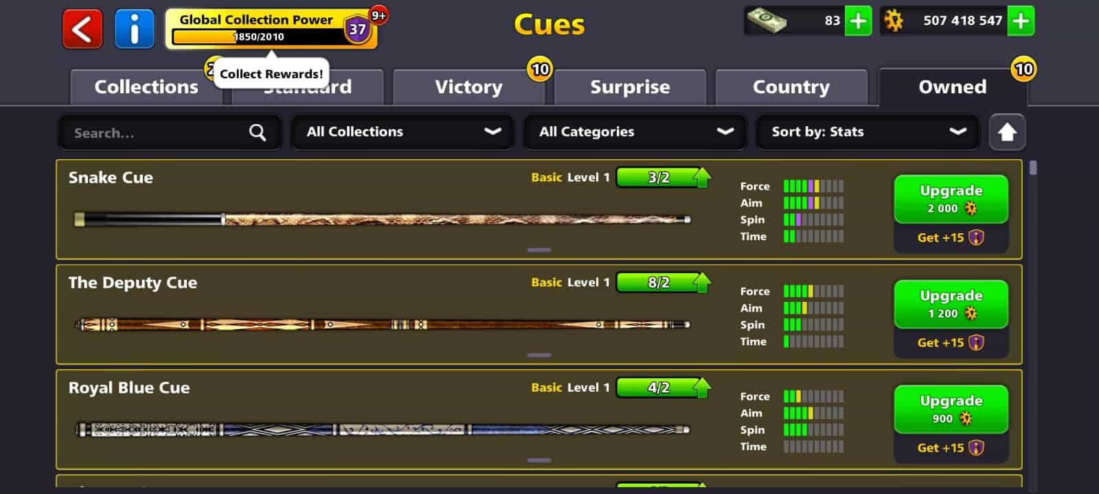 8 Ball Pool Master Level 118 (507,418,547 Coins)